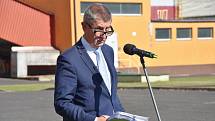 Bývalou elektrárnu v Prunéřově, místo které by mohla vzniknout gigafactory, navštívil premiér Andrej Babiš.