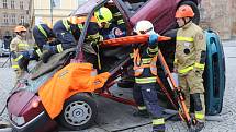 Krajská soutěž hasičů ve vyprošťování zraněných osob v Chomutově