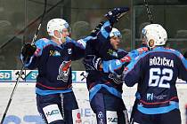 S výškou 192 cm a váhou 89 kg budí Stanislav Dietz (vlevo) na ledě respekt. U Pirátů je na hostování z Litvínova do konce sezony.
