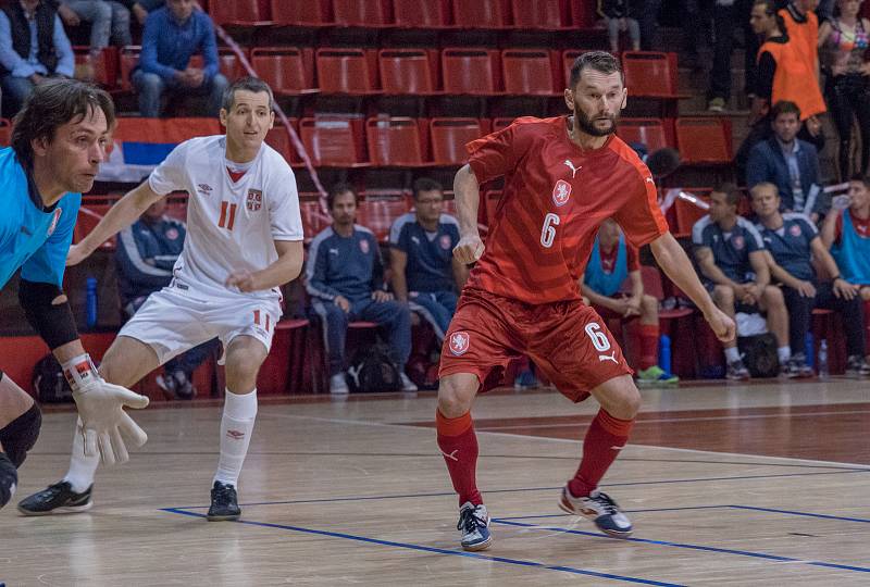 V chomutovské městské sportovní hale se dnes odehrál futsalový zápas Česko - Srbsko s výsledkem 3:4. Odveta se hraje za 14 dní v Srbsku.