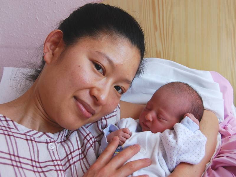Hana Kailani Jůzová z Chomutova, narozena 22. ledna 2008 v 18.45 hodin v Kadani. 47 cm, 2,4 kg s maminkou Kaori Okano.