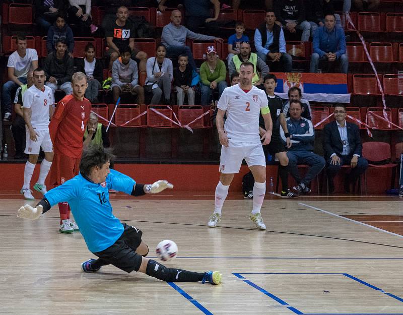 V chomutovské městské sportovní hale se dnes odehrál futsalový zápas Česko - Srbsko s výsledkem 3:4. Odveta se hraje za 14 dní v Srbsku.