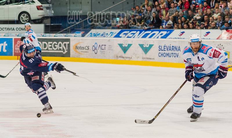 Semifinále play off hokejové extraligy - 6. zápas: Chomutov – Bílí Tygři Liberec.