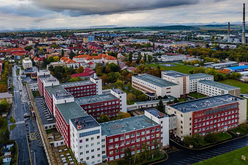 Covidová jednotka v chomutovské nemocnici. Říjen 2020.