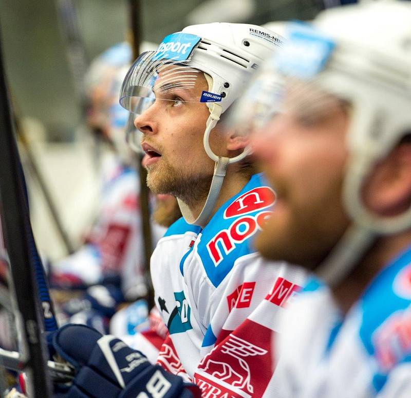 Z extraligového zápasu Piráti Chomutov - HC Škoda Plzeň, který domácí vyhráli 6:4.