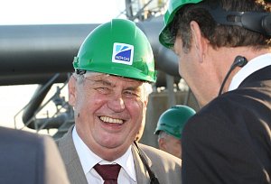 Prezident Miloš Zeman na návštěvě v Jirkově a Chomutově.