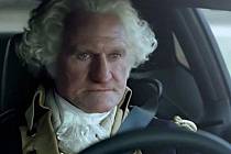 George Washinton za volantem Dodge v reklamním spotu pojmenovaném "Svoboda".