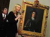 Kurátorka Anja Ševčíková představuje portrét Jaspara Schadeho od nizozemského malíře Franse Halse na výstavě Rembrandt & Co.