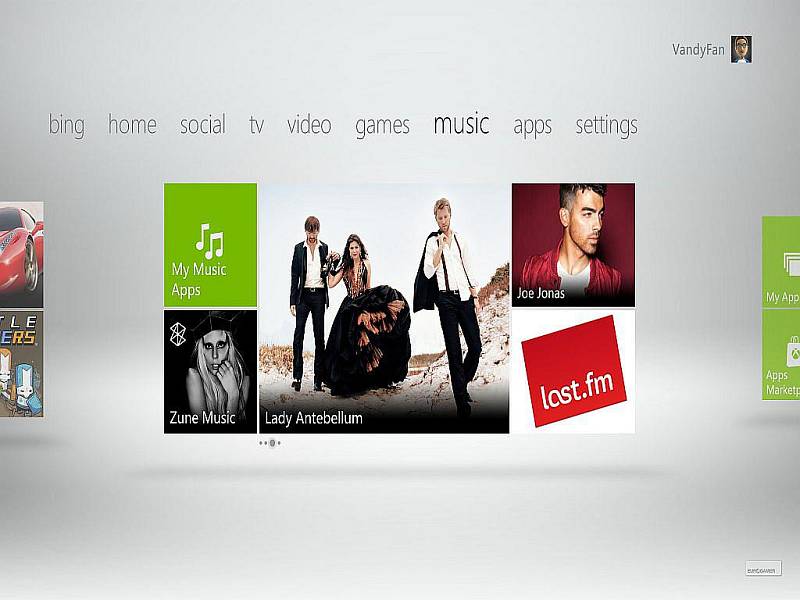 První obrázky z nového dashboardu (hlavního menu) Xboxu 360.